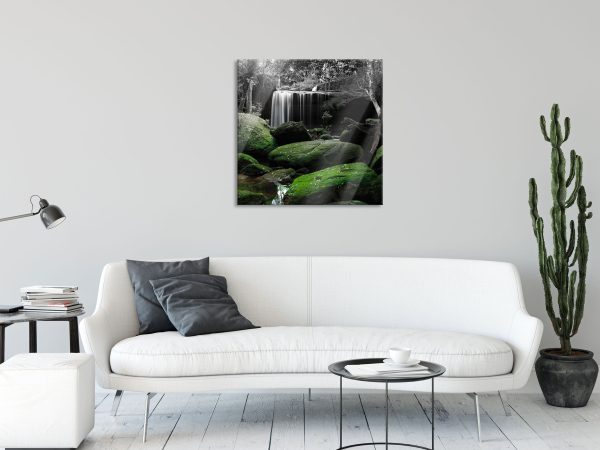 Regenwald in Thailand, Glasbild Quadratisch Mode – Bild 2