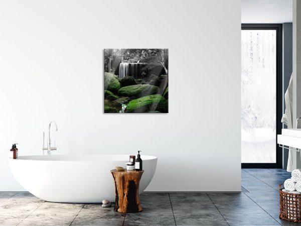 Regenwald in Thailand, Glasbild Quadratisch Mode – Bild 4